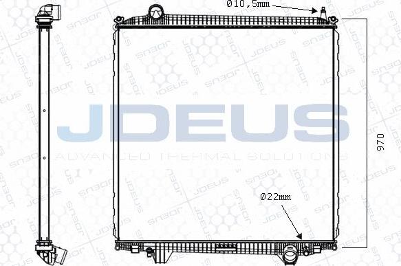 Jdeus M-1150110 - Радіатор, охолодження двигуна autocars.com.ua