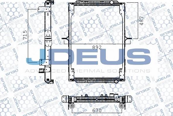 Jdeus M-1230130 - Радіатор, охолодження двигуна autocars.com.ua