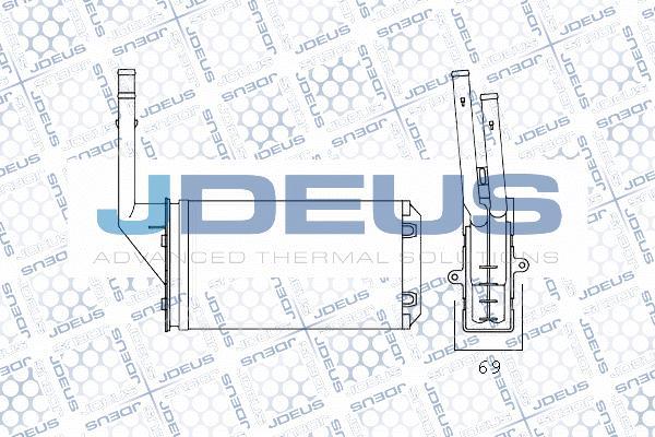 Jdeus M-2210270 - Теплообмінник, опалення салону autocars.com.ua