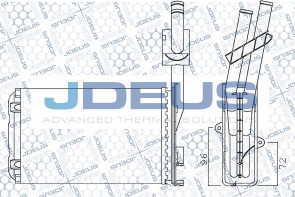 Jdeus M-2230070 - Теплообмінник, опалення салону autocars.com.ua