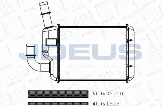 Jdeus M-2300760 - Теплообмінник, опалення салону autocars.com.ua