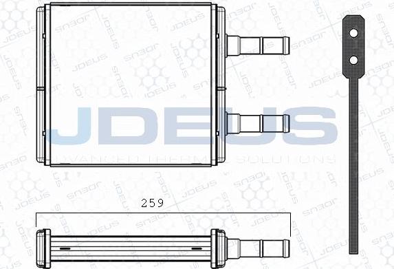 Jdeus M-2540160 - Теплообмінник, опалення салону autocars.com.ua