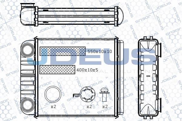 Jdeus M-2750030 - Теплообмінник, опалення салону autocars.com.ua