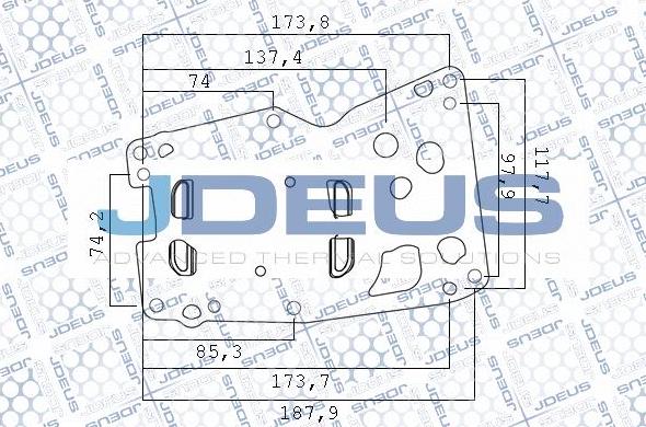 Jdeus M-4050801 - Масляний радіатор, рухове масло autocars.com.ua