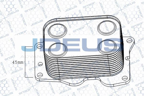 Jdeus M-4121141 - Масляний радіатор, рухове масло autocars.com.ua