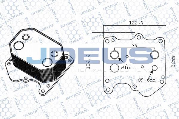 Jdeus M-4121161 - Масляний радіатор, рухове масло autocars.com.ua