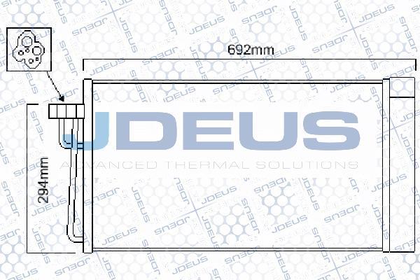 Jdeus M-7050230 - Конденсатор, кондиціонер autocars.com.ua