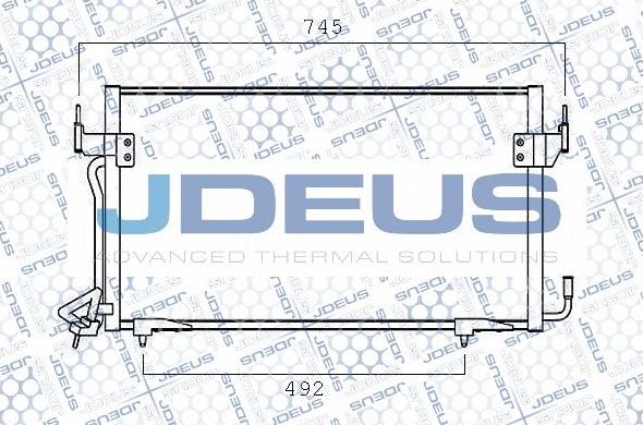 Jdeus M-7070130 - Конденсатор, кондиціонер autocars.com.ua