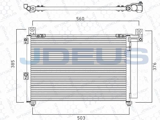 Jdeus M-7120190 - Конденсатор, кондиціонер autocars.com.ua