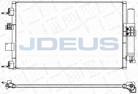 Jdeus M-7120680 - Конденсатор, кондиціонер autocars.com.ua