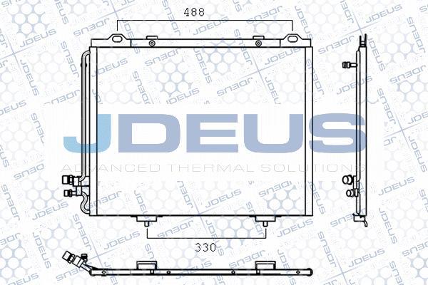 Jdeus M-7170370 - Конденсатор, кондиціонер autocars.com.ua