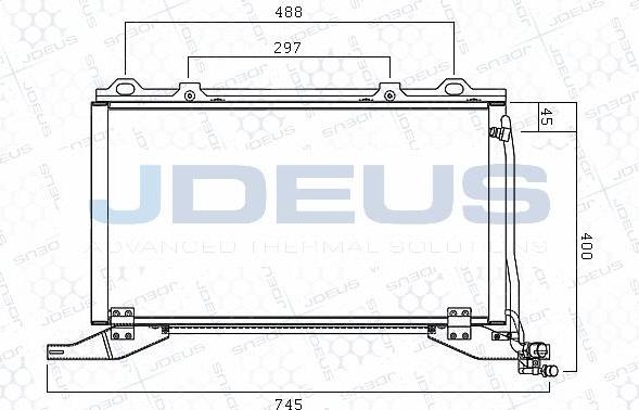 Jdeus M-7170910 - Конденсатор, кондиціонер autocars.com.ua