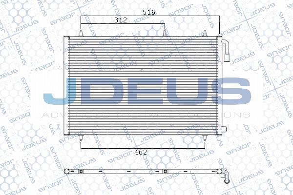 Jdeus M-7210650 - Конденсатор, кондиціонер autocars.com.ua