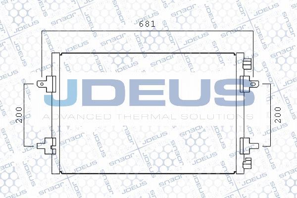 Jdeus M-7230290 - Конденсатор, кондиціонер autocars.com.ua