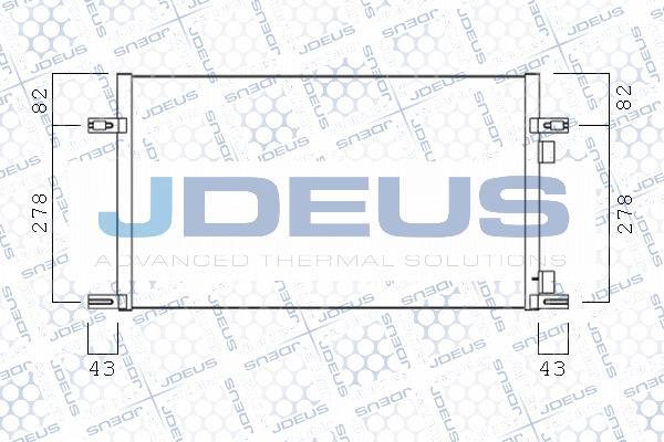 Jdeus M-7231160 - Конденсатор, кондиціонер autocars.com.ua