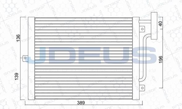 Jdeus M-7430150 - Конденсатор, кондиціонер autocars.com.ua