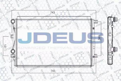 Jdeus RA0010301 - Радіатор, охолодження двигуна autocars.com.ua