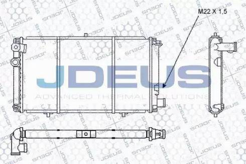 Jdeus RA0070010 - Радіатор, охолодження двигуна autocars.com.ua