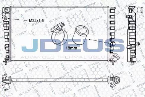 Jdeus RA0070130 - Радіатор, охолодження двигуна autocars.com.ua