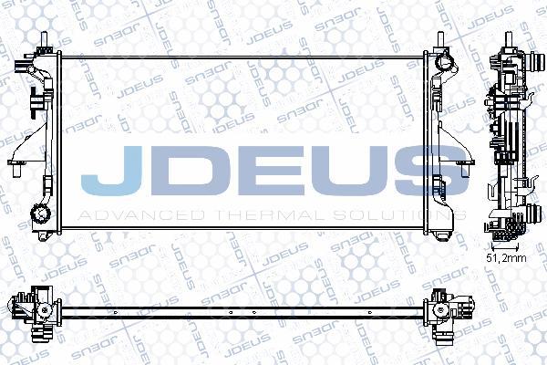 Jdeus RA0070220 - Радіатор, охолодження двигуна autocars.com.ua