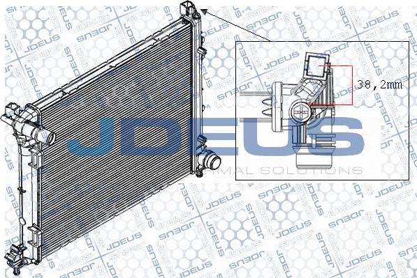 Jdeus RA0111230 - Радіатор, охолодження двигуна autocars.com.ua