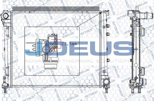 Jdeus RA0111251 - Радіатор, охолодження двигуна autocars.com.ua