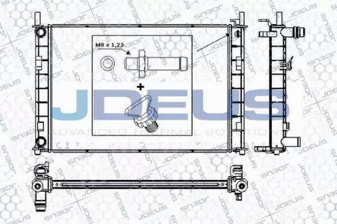 Jdeus RA0121080 - Радіатор, охолодження двигуна autocars.com.ua