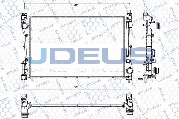 Jdeus RA0200931 - Радіатор, охолодження двигуна autocars.com.ua