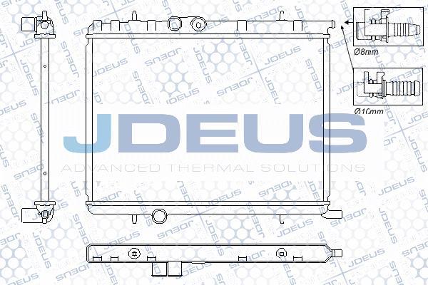 Jdeus RA0210341 - Радіатор, охолодження двигуна autocars.com.ua