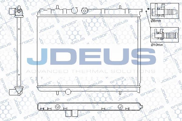 Jdeus RA0210360 - Радіатор, охолодження двигуна autocars.com.ua