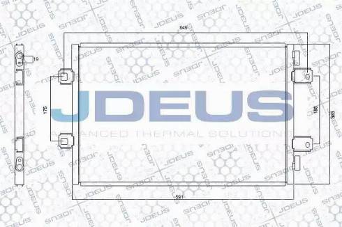 Jdeus RA7230920 - Конденсатор, кондиціонер autocars.com.ua
