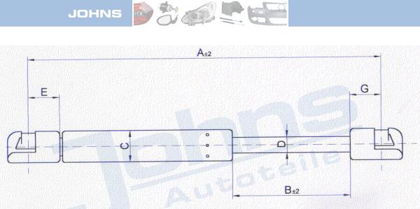 Johns 32 15 95-97 - Газова пружина, кришка багажник autocars.com.ua