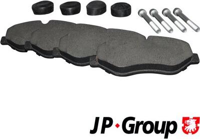 JP Group 1163601710 - Гальмівні колодки, дискові гальма autocars.com.ua