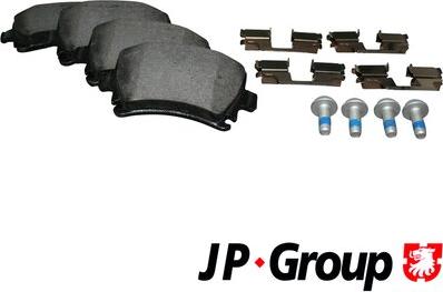 JP Group 1163705410 - Гальмівні колодки задні Caddy III-Golf V-Audi A4 03- autocars.com.ua