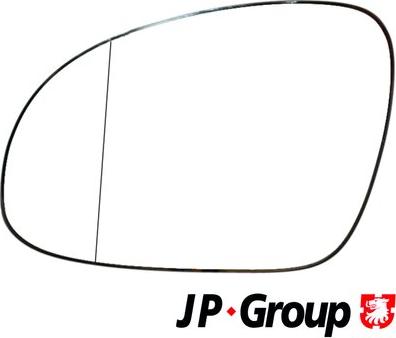 JP Group 1189304570 - Дзеркальне скло, зовнішнє дзеркало autocars.com.ua