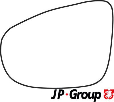 JP Group 1189304770 - Дзеркальне скло, зовнішнє дзеркало autocars.com.ua