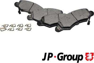 JP Group 1263603010 - Гальмівні колодки пер. Agila-Ignis-Wagon R 00- 1.0-1.5 autocars.com.ua