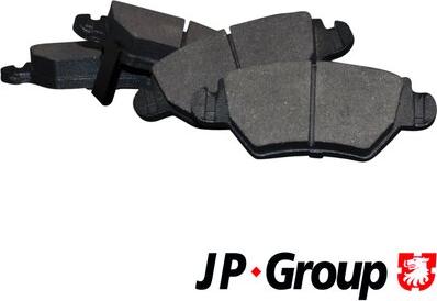 JP Group 1263700210 - Гальмівні колодки, дискові гальма autocars.com.ua
