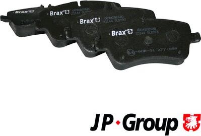 JP Group 1363600710 - Комплект тормозных колодок. дисковый тормоз autocars.com.ua