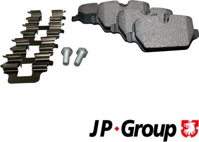 JP Group 1463700510 - Гальмівні колодки, дискові гальма autocars.com.ua