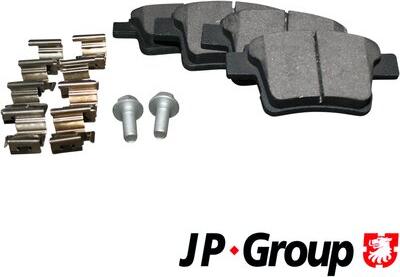 JP Group 1563700510 - Тормозные колодки, дисковые, комплект avtokuzovplus.com.ua