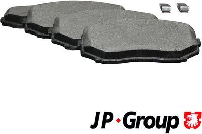 JP Group 3863600810 - Тормозные колодки, дисковые, комплект autodnr.net