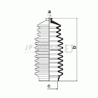 JP Group 4044700410 - Комплект пилника, рульове управління autocars.com.ua