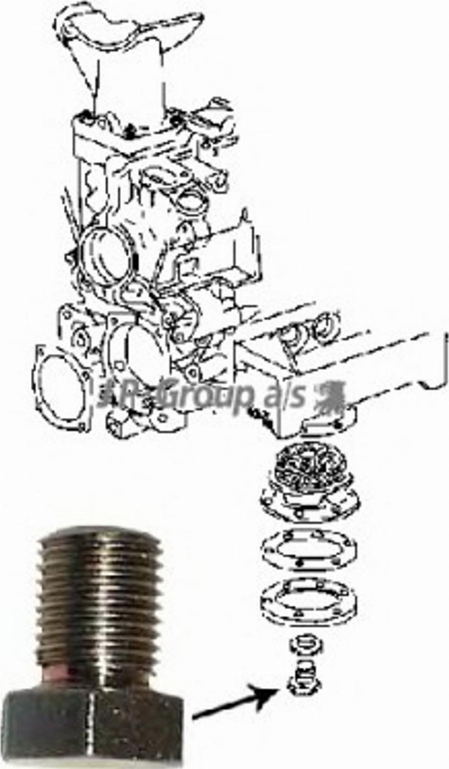 JP Group 8113800100 - Резьбовая пробка, масляный поддон autodnr.net