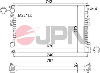 JPN 60C9011-JPN - Радиатор, охлаждение двигателя avtokuzovplus.com.ua