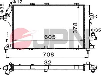 JPN 60C9036-JPN - Радіатор, охолодження двигуна autocars.com.ua