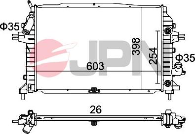 JPN 60C9038-JPN - Радиатор, охлаждение двигателя avtokuzovplus.com.ua