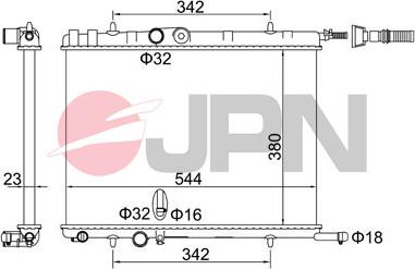 JPN 60C9041-JPN - Радіатор, охолодження двигуна autocars.com.ua