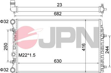 JPN 60C9056-JPN - Радиатор, охлаждение двигателя autodnr.net