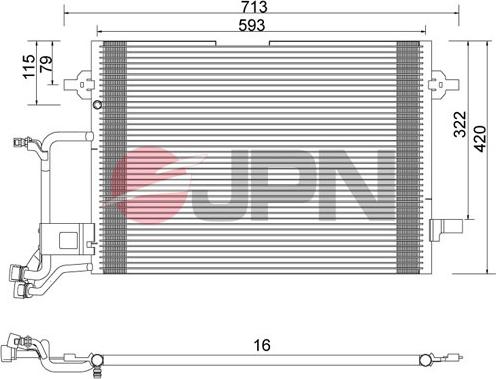 JPN 60C9074-JPN - Конденсатор кондиционера autodnr.net